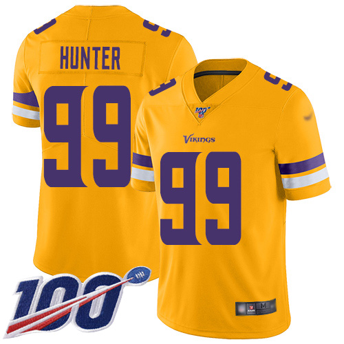 Minnesota Vikings #99 Danielle Hunter Gold Men's Stitched NFL Limited Inverted Legend 100th Season Jersey