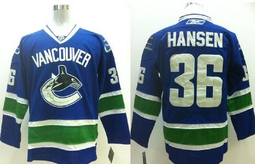 Vancouver Canucks #36 Jannik Hansen Blue Stitched NHL Jersey