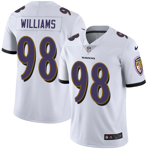 Nike Baltimore Ravens #98 Brandon Williams White Men's Stitched NFL Vapor Untouchable Limited Jersey