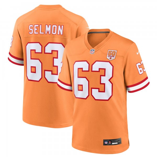 Men's Tampa Bay Buccaneers #63 Lee Roy Selmon Nike Creamsicle 50th Season Game Jersey