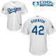 Los Angeles Dodgers #42 Jackie Robinson White Cool Base 2017 World Series Bound Stitched Youth MLB Jersey