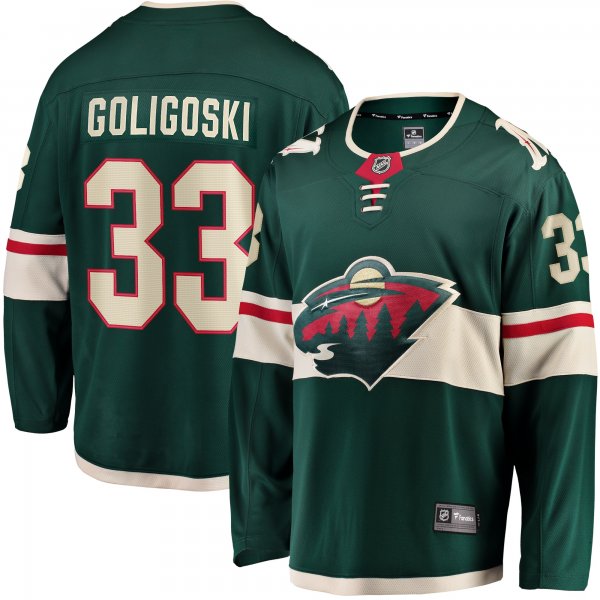 Men's Minnesota Wild Alex Goligoski Fanatics Green Home Breakaway Player Jersey