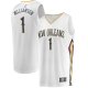 Men's New Orleans Pelicans Zion Williamson Fanatics White Replica Fast Break Jersey - Association Edition