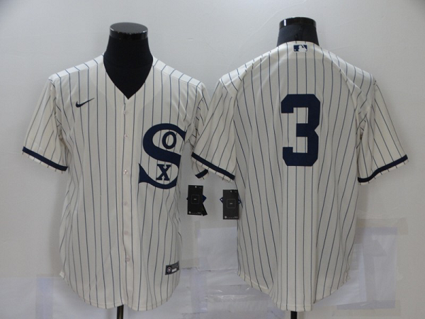 Men's Nike Chicago White Sox #3 Harold Baines 2021 Field of Dreams Replica White MLB Cool Base Jersey