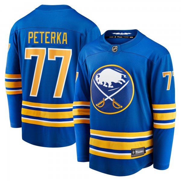 Men's Buffalo Sabres JJ Peterka Fanatics Royal Home Breakaway Jersey