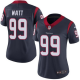 Nike Houston Texans #99 J.J. Watt Navy Blue Team Color Women's Stitched NFL Vapor Untouchable Limited Jersey