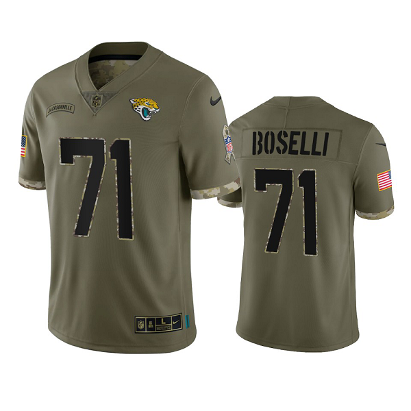 Jacksonville Jaguars Tony Boselli Olive 2022 Salute To Service Limited Jersey #71