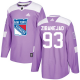 Adidas New York Rangers #93 Mika Zibanejad Purple Fights Cancer Stitched NHL Jersey