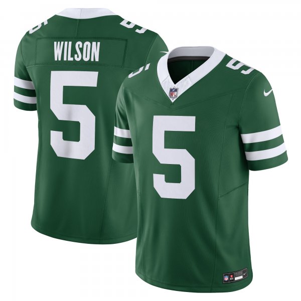 Men's New York Jets #5 Garrett Wilson Nike Legacy Green Vapor F.U.S.E. Limited Jersey