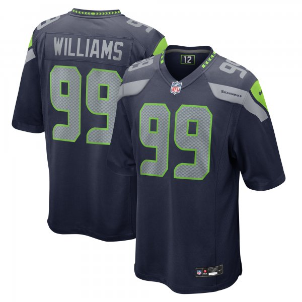 Men's Seattle Seahawks Leonard Williams Nike College Navy  Game Jersey