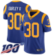 Los Angeles Rams #30 Todd Gurley II Royal Blue Alternate Men's Stitched NFL 100th Season Vapor Limited Jersey