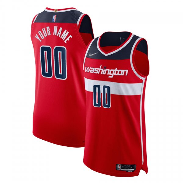 Men's Washington Wizards Nike Red 2021/22 Diamond Custom Jersey - Icon Edition