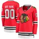 Women's Chicago Blackhawks Red Home Breakaway Custom Jersey