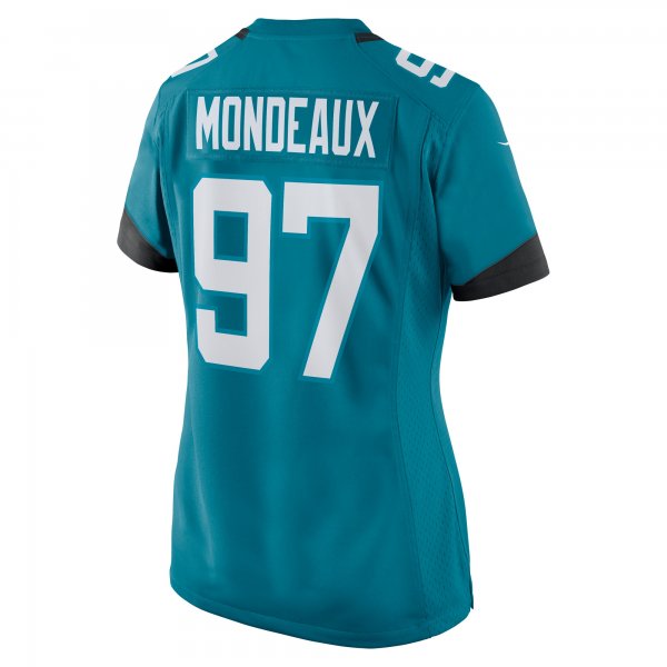 Women's Jacksonville Jaguars Henry Mondeaux Nike  Teal  Game Jersey