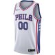 Men's Philadelphia 76ers Nike White 2020/21 Swingman Custom Jersey - Association Edition