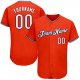 Men's Custom Orange White-Navy Authentic Baseball Jersey