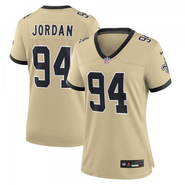 Women's New Orleans Saints #94 Cameron Jordan Nike Gold Gameday Golds Alternate Game Player Jersey
