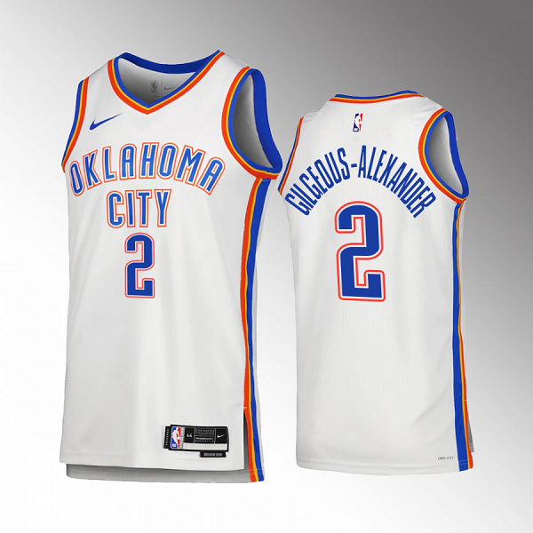 Oklahoma City Thunder Shai Gilgeous-Alexander #2 White 2022-23 City Edition Jersey