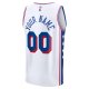 Youth Philadelphia 76ers  Fanatics White Custom Fast Break Jersey - Association Edition