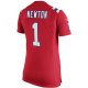 Women's New England Patriots Cam Newton Nike Red Alternate Game Jersey