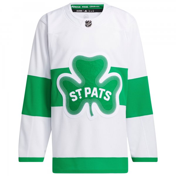 Men's Toronto Maple Leafs  adidas White St. Patricks Alternate Primegreen Jersey