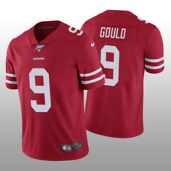 San Francisco 49ers #9 Robbie Gould Scarlet Vapor Limited 100th Season Men's Jersey