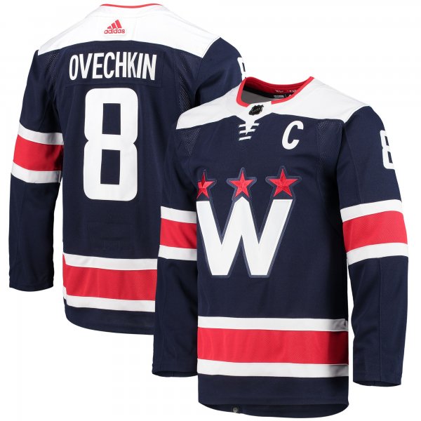 Men's Washington Capitals Alexander Ovechkin adidas Navy Alternate Primegreen Player Jersey