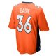 Men's Denver Broncos Tyler Badie Nike  Orange Team Game Jersey