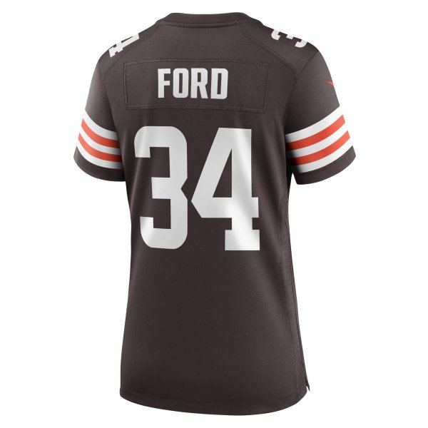 Women's Cleveland Browns Jerome Ford Nike Brown Game Player Jersey