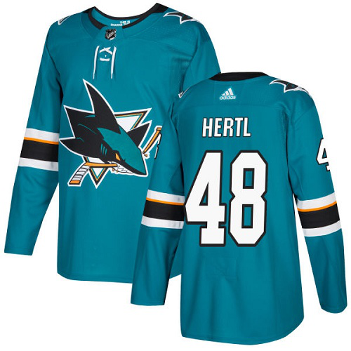 Adidas San Jose Sharks #48 Tomas Hertl Teal Home Stitched NHL Jersey