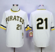 Mitchell And Ness 1971 Pittsburgh Pirates #21 Roberto Clemente Stitched White Throwback MLB Jersey