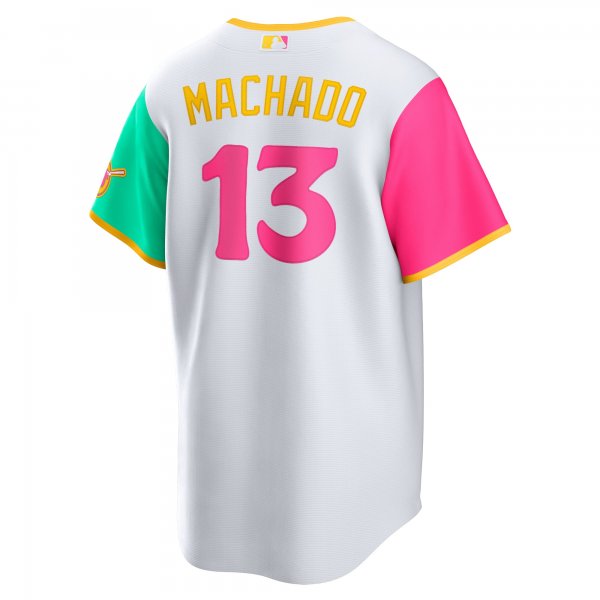 Men's San Diego Padres Manny Machado Nike White City Connect Replica Player Jersey