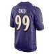 Men's Baltimore Ravens Odafe Oweh Nike Purple Game Jersey