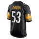 Men's Pittsburgh Steelers Kyron Johnson Nike  Black  Game Jersey