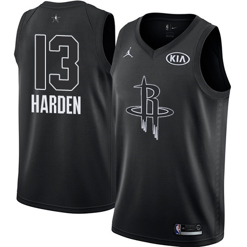 Men's Jordan Brand Houston Rockets #13 James Harden Black Swingman 2018 All-Star Game NBA Jersey