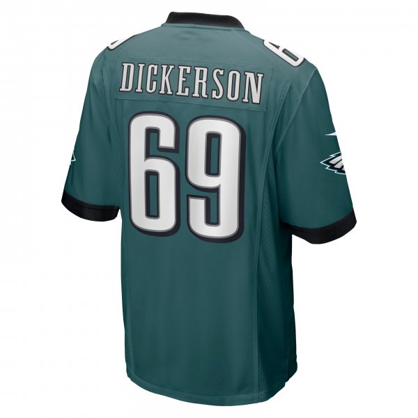 Men's Philadelphia Eagles Landon Dickerson Nike Midnight Green Game Player Jersey