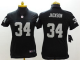 Nike Las Vegas Raiders #34 Bo Jackson Black Team Color Women's Stitched NFL Limited Jersey