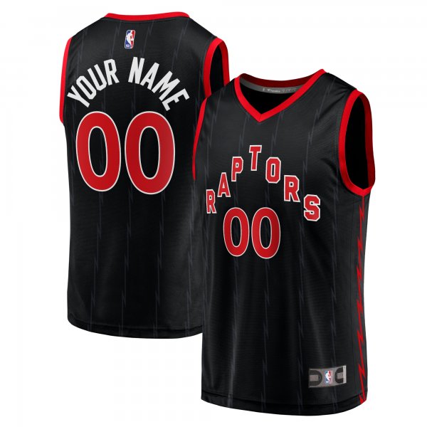 Men's Toronto Raptors Fanatics Black Fast Break Replica Custom Jersey - Statement Edition