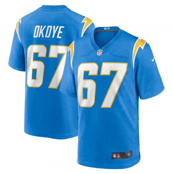 Men's Los Angeles Chargers CJ Okoye Nike  Powder Blue Team Game Jersey