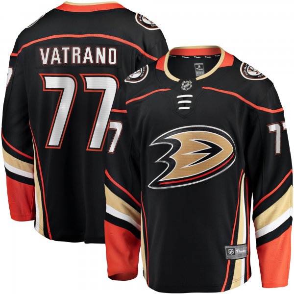 Men's Anaheim Ducks Frank Vatrano Fanatics Black Home Breakaway Player Jersey