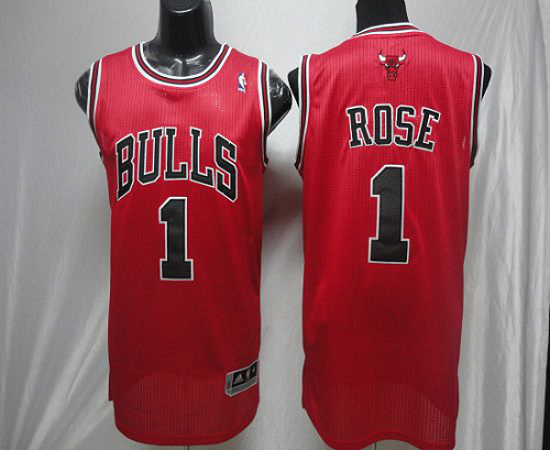 Men's Chicago Bulls #1 Derrick Rose Revolution 30 Red Stitched NBA Jersey