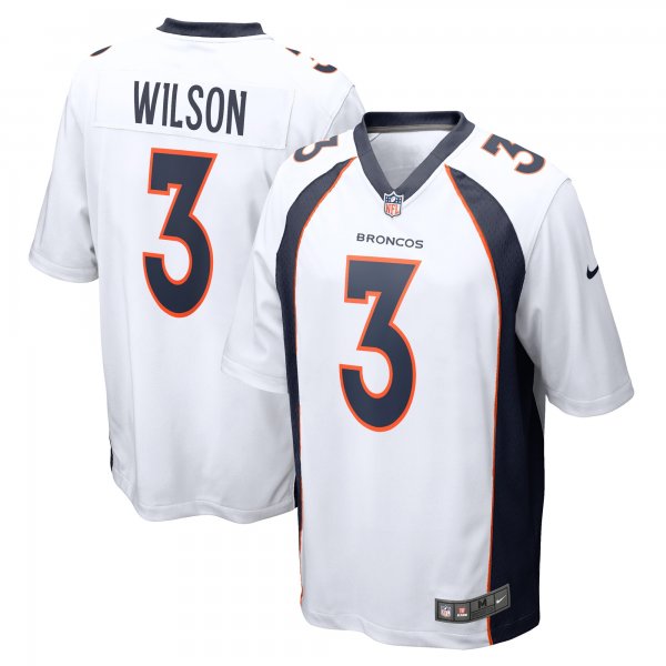 Men's Denver Broncos Russell Wilson Nike White Game Jersey