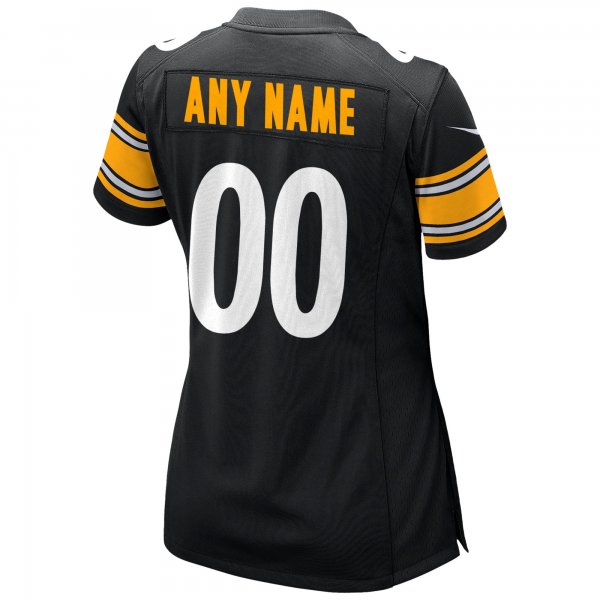 Women's Nike Black Pittsburgh Steelers Custom Game Jersey