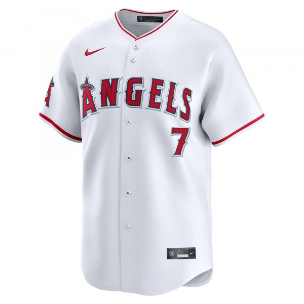 Men's Los Angeles Angels Jo Adell Nike White Home Limited Player Jersey