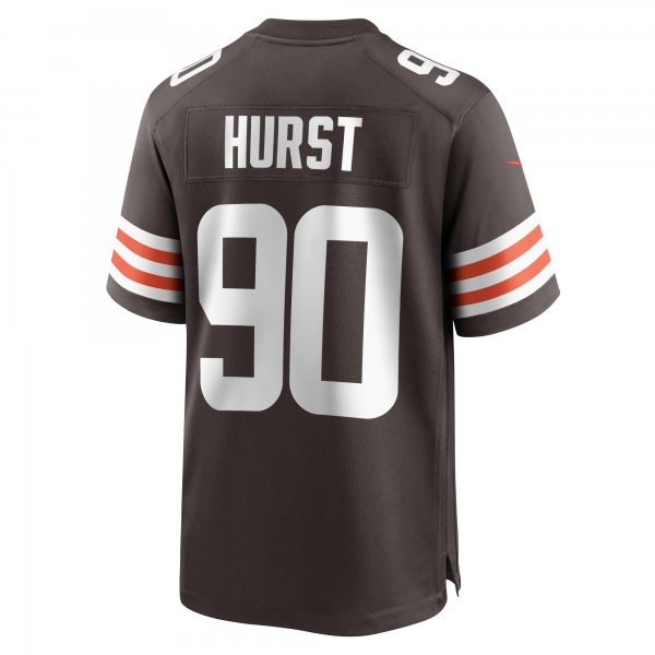 Men's Cleveland Browns Maurice Hurst Nike Brown Game Player Jersey