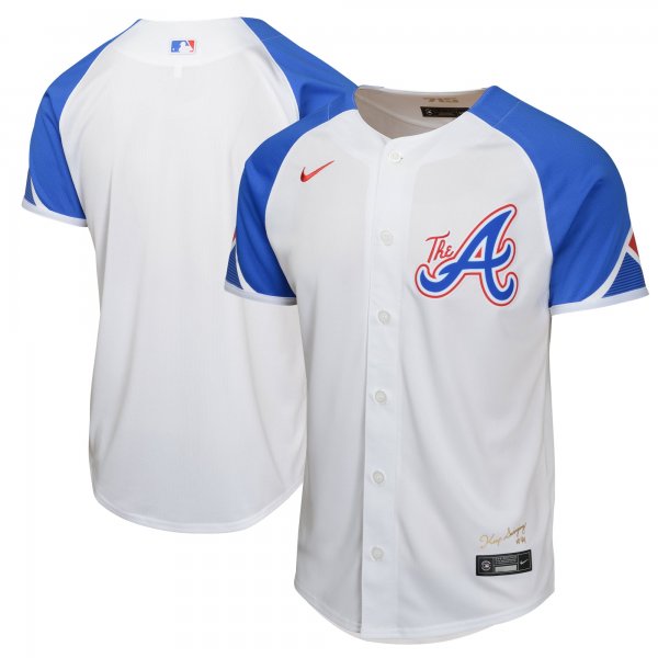 Youth Atlanta Braves  Nike White City Connect Limited Jersey