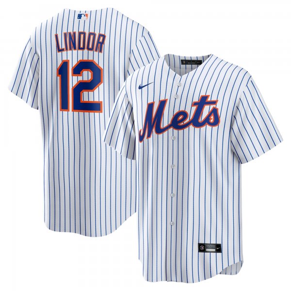 Men's New York Mets Francisco Lindor Nike White Home Replica Player Jersey