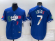 Men's Nike Los Angeles Dodgers #7 Julio Urias Blue Mexico Throwback Cool Base MLB Jersey