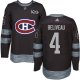 Adidas Montreal Canadiens #4 Jean Beliveau Black 1917-2017 100th Anniversary Stitched NHL Jersey