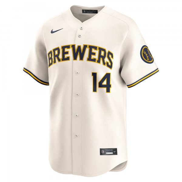 Men's Milwaukee Brewers Andruw Monasterio Nike Cream Home Limited Player Jersey